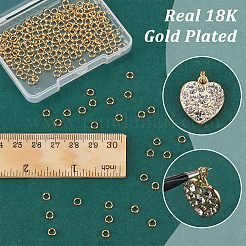 200Pcs Brass Split Rings&nbsp;FIND-UN0016-25A