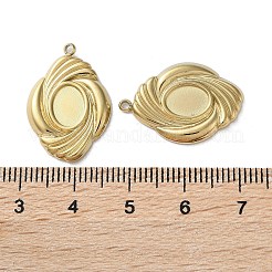 Ion Plating(IP) 304 Stainless Steel Pendant Canbochon Srttings&nbsp;STAS-C090-08B-G