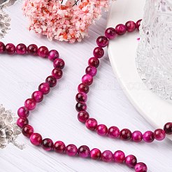 Natural Rose Tiger Eye Beads Strands&nbsp;G-G099-6mm-12