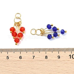 8Pcs 8 Colors Glass Pendants&nbsp;PALLOY-JF05294