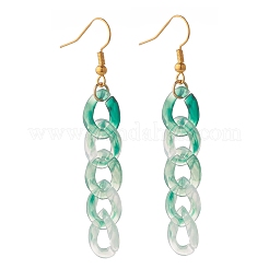 Chunky Acrylic Curb Chain Long Tassel Dangle Earrings&nbsp;EJEW-JE04770