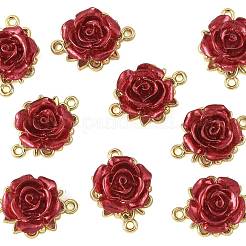 12Pcs Valentine's Day Rose Flower Alloy Links Connectors&nbsp;FIND-FS0004-87