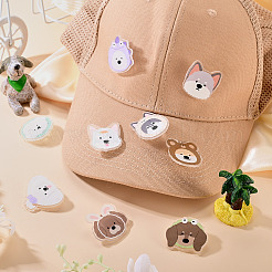 9Pcs 9 Styles Cartoon Dog Acrylic Brooch&nbsp;JEWB-TA0001-38