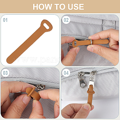 24Pcs 4 Colors Imitation Leather Zipper Pull Fixer Replacement for Tab Luggage Purse Repair Accessories&nbsp;DIY-GF0011-62B