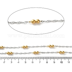 304 Stainless Steel Chains with Beads&nbsp;CHS-F020-06GP