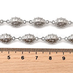 304 Stainless Steel Ladybug Link Chain Necklaces for Women Men&nbsp;NJEW-K249-21B-P