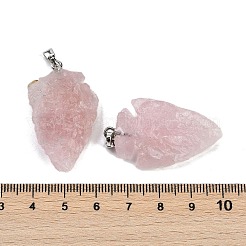 Raw Rough Natural Rose Quartz Pendants&nbsp;G-G162-01P-01