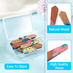 12Pcs 6 Colors Resin and Walnut Pendants&nbsp;FIND-TA0006-36D