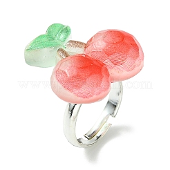 Fruit Resin Finger Ring&nbsp;RJEW-JR00642