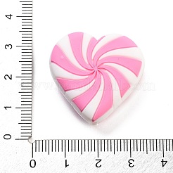 Heart Food Grade Eco-Friendly Silicone Focal Beads&nbsp;SIL-K004-09B