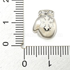 Anti-Tarnish 925 Sterling Silver Micro Pave Cubic Zirconia European Bead&nbsp;STER-Z010-01P-02