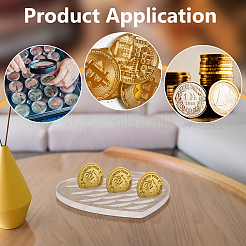 Acrylic Coin Base Display Holder&nbsp;ODIS-WH0078-05B