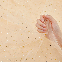 Star Pattern Nylon Mesh Fabric&nbsp;DIY-WH0569-01B