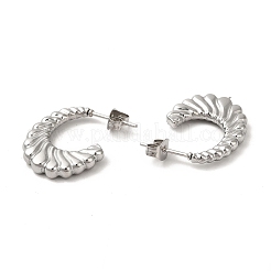 Non-Tarnish 304 Stainless Steel Croissant Stud Earrings&nbsp;EJEW-L237-04P