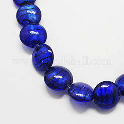 Handmade Silver Foil Glass Beads&nbsp;X-FOIL-R055-8