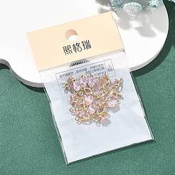 SHEGRACE Brass Pave Cubic Zirconia Oval Connector Charms&nbsp;XGRQ2O174-437B-G