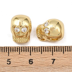 Brass Cubic Zirconia European Beads&nbsp;KK-L251-63G