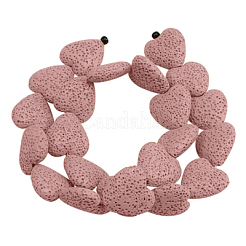 Dyed Natural Lava Rock Bead Strands&nbsp;G917-3