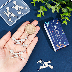 10Pcs Halloween 201 Stainless Steel Pendants&nbsp;STAS-SC0005-14