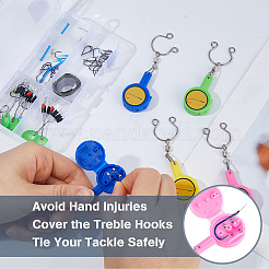 16Pcs 4 Colors Plastic with Stainless Steel Fishhook Knot-tying Tool&nbsp;FIND-DC0008-59