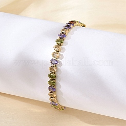 304 Stainless Steel Oval Link Chain Bracelets for Women&nbsp;BJEW-P348-01F-G