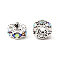 Brass Rhinestone Spacer Beads&nbsp;RB-A014-L6mm-28S-NF