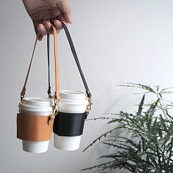 PU Leather Heat Resistant Reusable Cup Sleeve&nbsp;AJEW-WR0001-87B