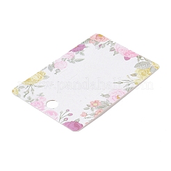 Rectangle Floral Paper Jewelry Display Cards with Hanging Hole&nbsp;CDIS-C004-08E
