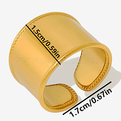 Stylish 304 Stainless Steel Wide Cuff Ring for Women&nbsp;RG2914-2