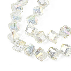 Electroplate Transparent Glass Beads Strands&nbsp;EGLA-N002-29-C04