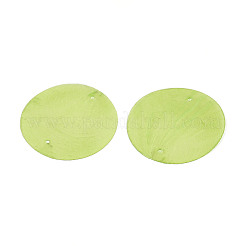 Spray Painted Natural Capiz Shell Connector Charms&nbsp;SSHEL-N039-03-01C