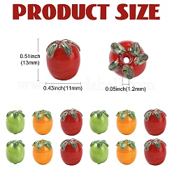 15Pcs 3 Colors Handmade Lampwork Enamel Beads&nbsp;LAMP-CJ0003-15