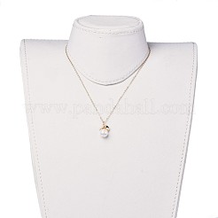 Glass Pearl Pendant Necklaces&nbsp;NJEW-JN02536