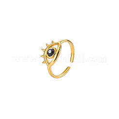 304 Stainless Steel Rhinestone Cuff Open Rings for Women&nbsp;JH7101-1