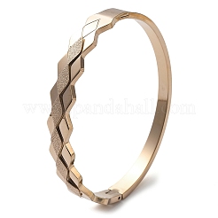 Ion Plating(IP) 304 Stainless Steel Hinged Bangles for Women&nbsp;BJEW-A011-15RG