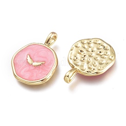 Brass Enamel Pendants&nbsp;KK-K248-05G