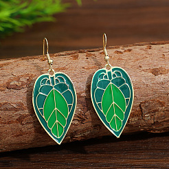 Alloy Enamel Dangle Earrings&nbsp;WGCF12B-01
