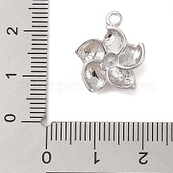 Brass Inlay Clear Glass Pendants&nbsp;KK-S388-29P