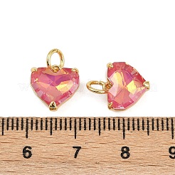 Brass Micro Pave Cubic Zirconia Pendants&nbsp;KK-B150-27G-02