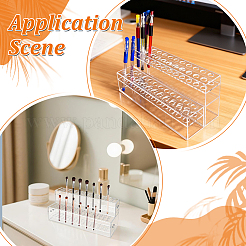 1Pc 48 Holes Rectangle Acrylic Pen Holder&nbsp;AJEW-WR0003-97