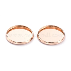304 Stainless Steel Cabochon Settings&nbsp;STAS-Y001-12E-RG