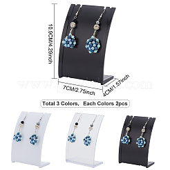 6Pcs 3 Colors PP Slant Back Necklace Display Holder&nbsp;NDIS-DR0001-01