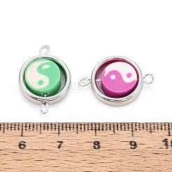 Polymer Clay Beads with CCB Plastic Frame Connector Charms&nbsp;CLAY-T022-35M-01