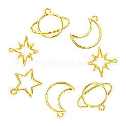 20Pcs 4 Style Alloy Open Back Bezel Pendants&nbsp;PALLOY-CJ0002-11