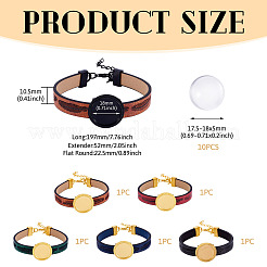 5Pcs DIY PU Leather Cord Bracelet Making Kits&nbsp;DIY-TA0012-05G