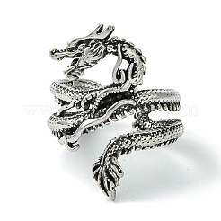 Dragon Alloy Wrap Open Cuff Rings&nbsp;RJEW-K275-21AS