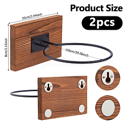 Wall Mounted Wood & Iron Basketball Rack&nbsp;AJEW-WH0248