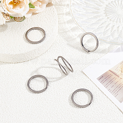 5Pcs Titanium Alloy Split Key Rings&nbsp;FIND-BBC0005-45B