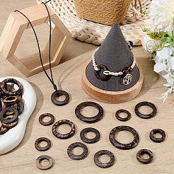 200Pcs 4 Styles Coconut Linking Rings&nbsp;COCO-SC0001-04