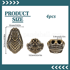 4Pcs Brass Beads&nbsp;KK-HY0004-65